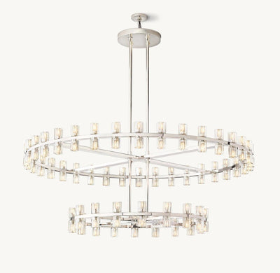 Akachon Round Two - Tier Chandelier 60" - Cyran Lamps
