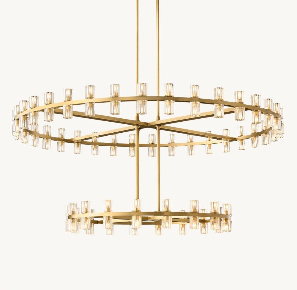 Akachon Round Two - Tier Chandelier 60" - Cyran Lamps
