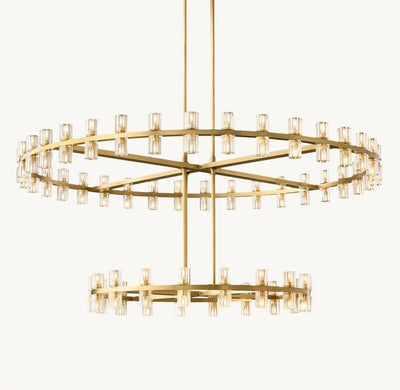 Akachon Round Two - Tier Chandelier 60" - Cyran Lamps