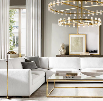 Akachon Round Two - Tier Chandelier 60" - Cyran Lamps