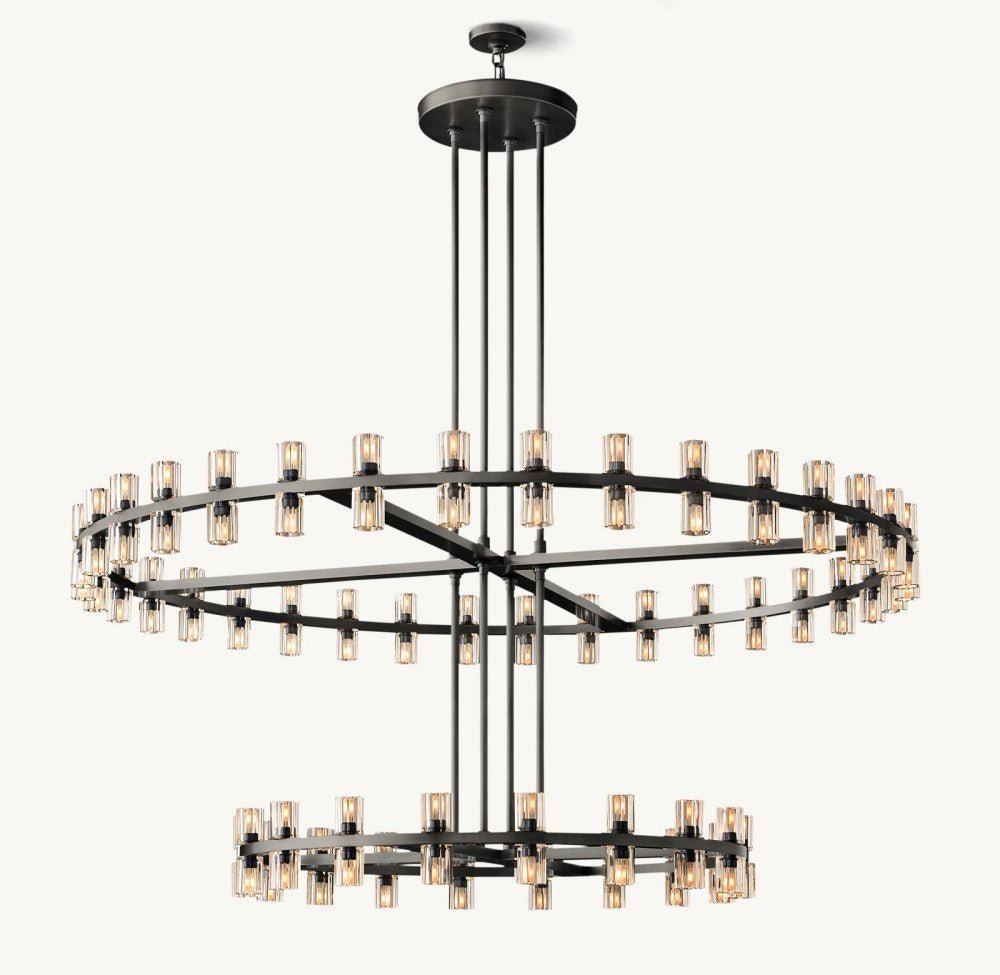 Akachon Round Two - Tier Chandelier 60" - Cyran Lamps