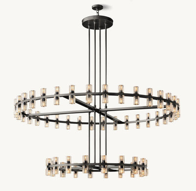 Akachon Round Two - Tier Chandelier 60" - Cyran Lamps