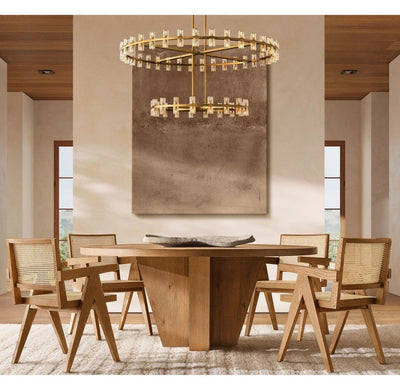 Akachon Round Two - Tier Chandelier 60" - Cyran Lamps