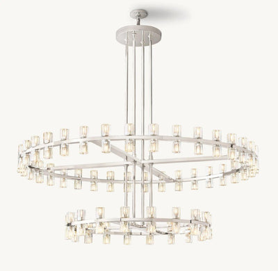 Akachon Round Two - Tier Chandelier 60" - Cyran Lamps