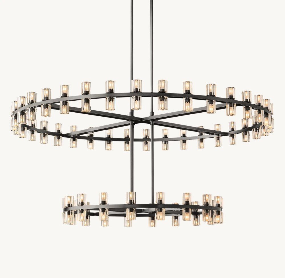 Akachon Round Two - Tier Chandelier 60" - Cyran Lamps