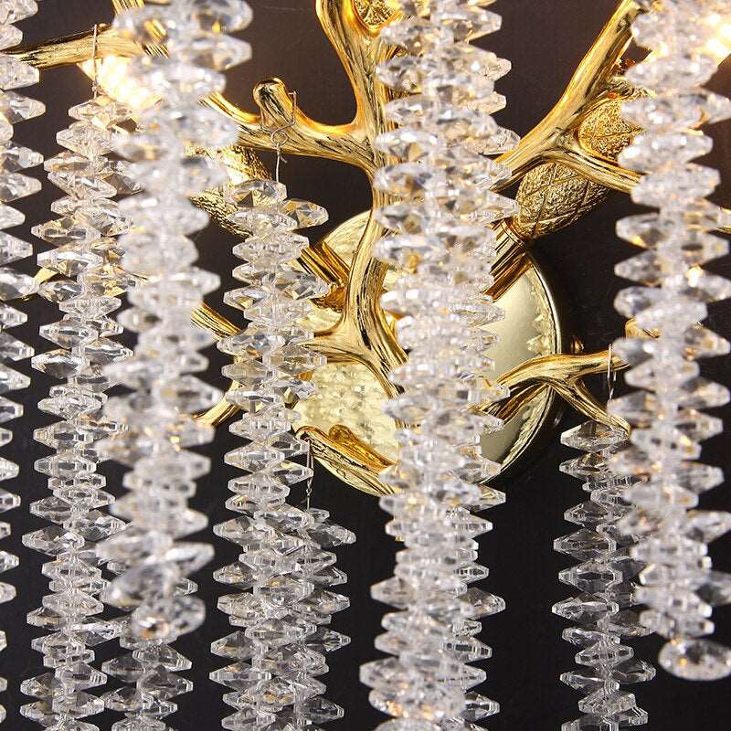 Albero Crystal Tassel Sconce - cyranlamps