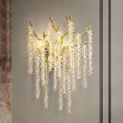 Albero Crystal Tassel Sconce - cyranlamps