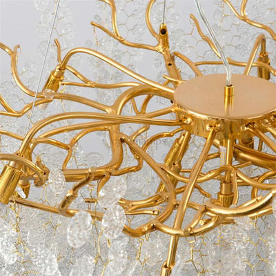 Albero Frost Glass Dining Chandelier - cyranlighting