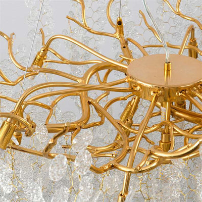 Albero Frost Glass Dining Chandelier - cyranlamps