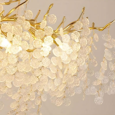 Albero Frost Glass Dining Chandelier - cyranlamps