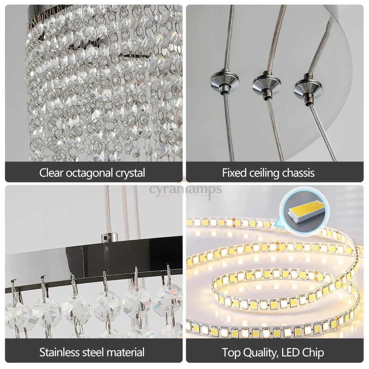 Alleri Crystal Foyer Chandelier - cyranlighting