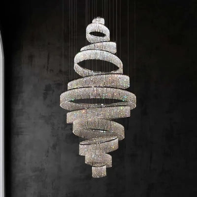 Alleri Crystal Foyer Chandelier - cyranlighting