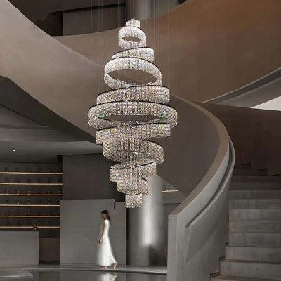 Alleri Crystal Foyer Chandelier - cyranlamps