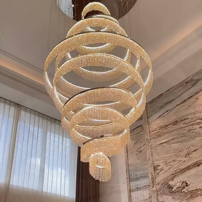 Alleri Crystal Foyer Chandelier - cyranlamps