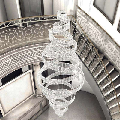 Alleri Crystal Foyer Chandelier - cyranlamps