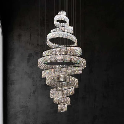 Alleri Crystal Foyer Chandelier - cyranlamps