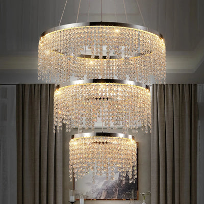 Alleri Crystal Foyer Chandelier - cyranlamps