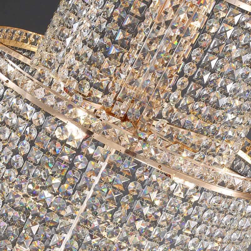 Alleri Crystal Staircase Chandelier - cyranlamps