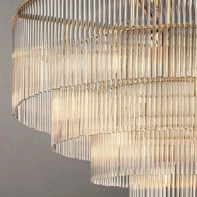 Amad Round Glass Rod Chandelier - Cyran Lamps