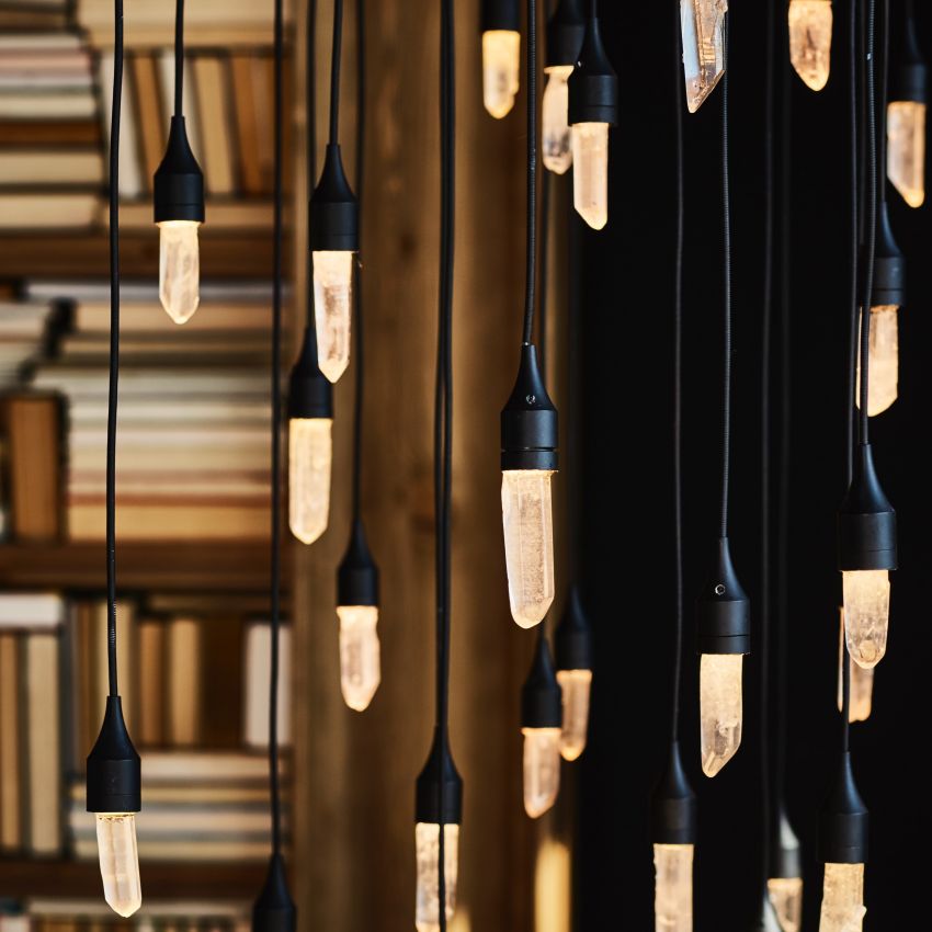 Ambert Crystal Rain Flush Mount - Cyran Lamps