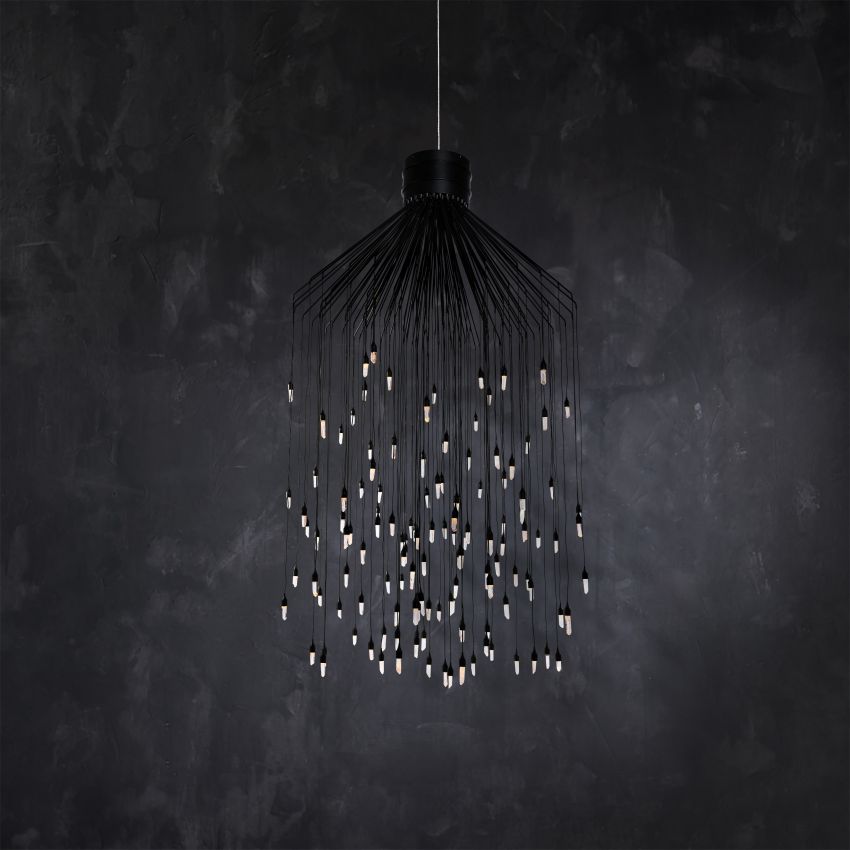 Ambert Crystal Rain Flush Mount - Cyran Lamps
