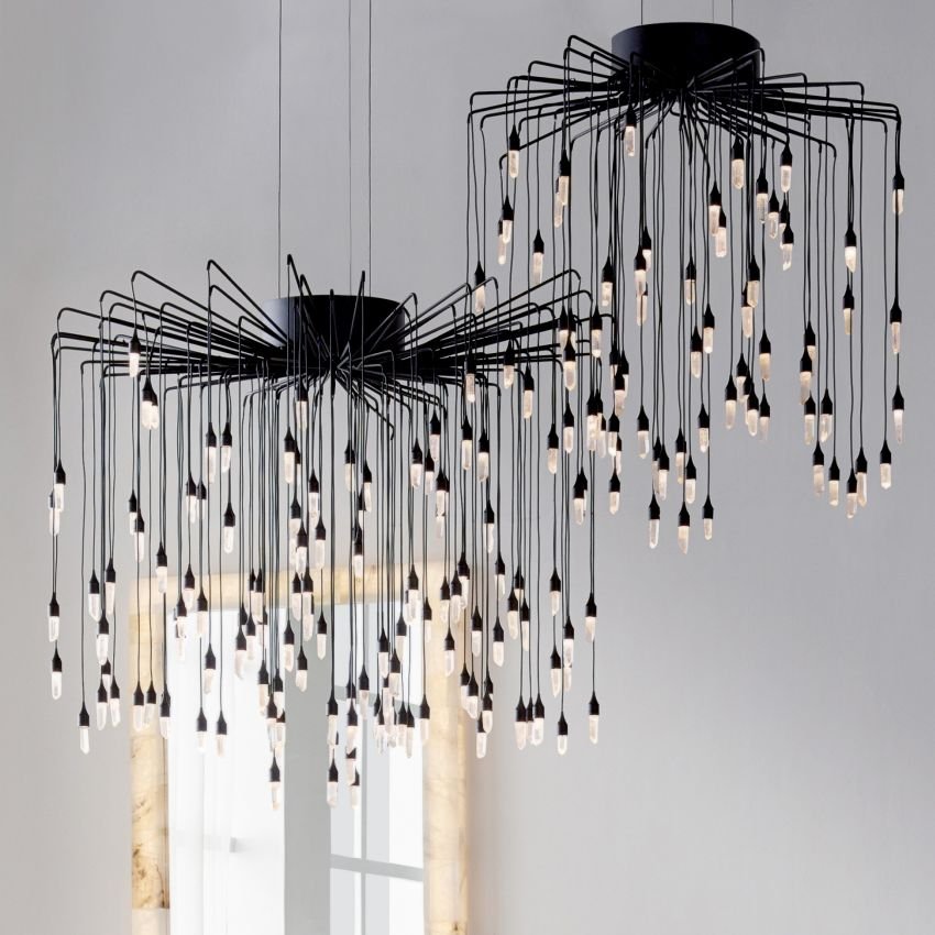 Ambert Crystal Rain Pendant - Cyran Lamps