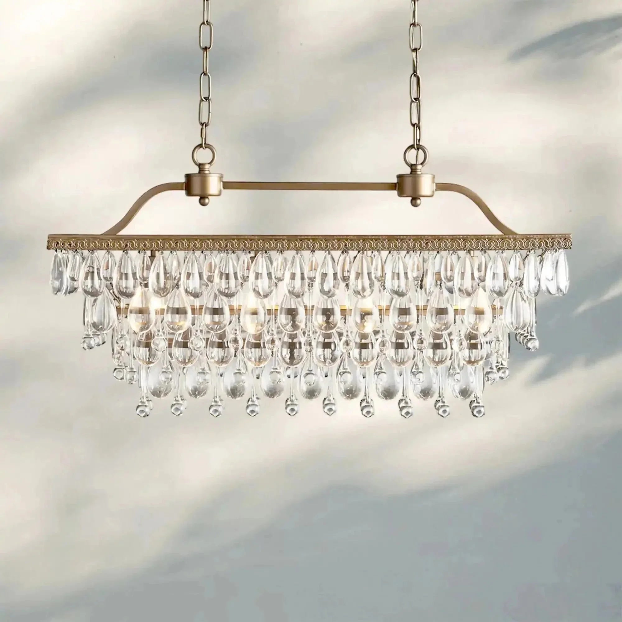 Anabelle Rectangular Chandelier - Cyran Lamps