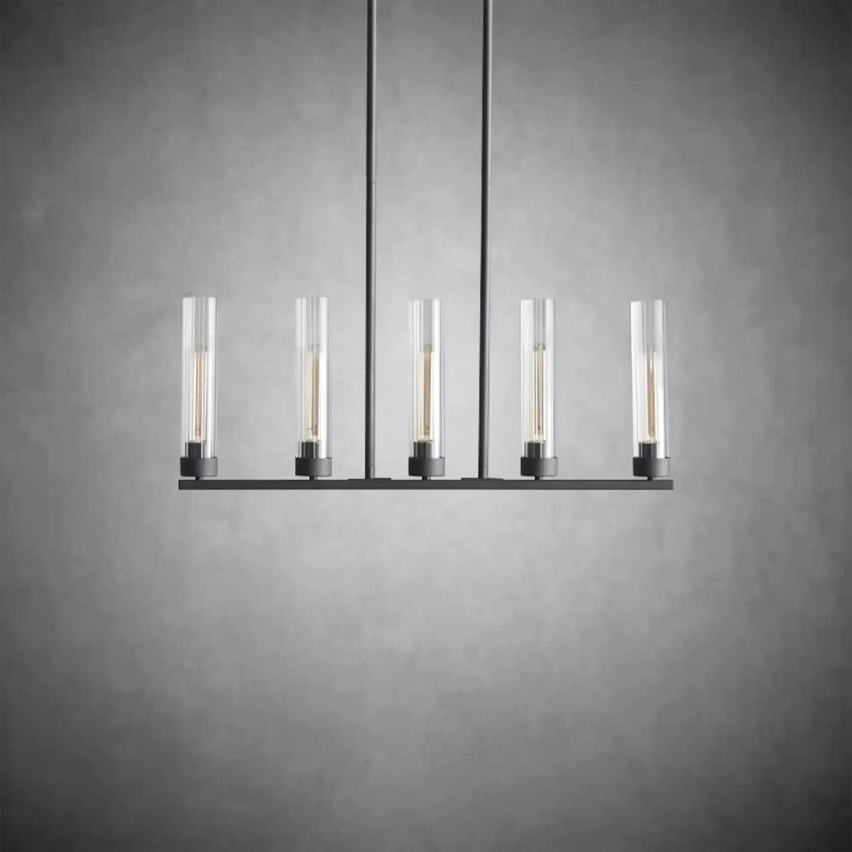 Andreas Glass Linear Chandelier Lighting - cyranlamps