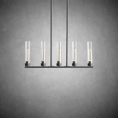 Andreas Glass Linear Chandelier Lighting - cyranlamps