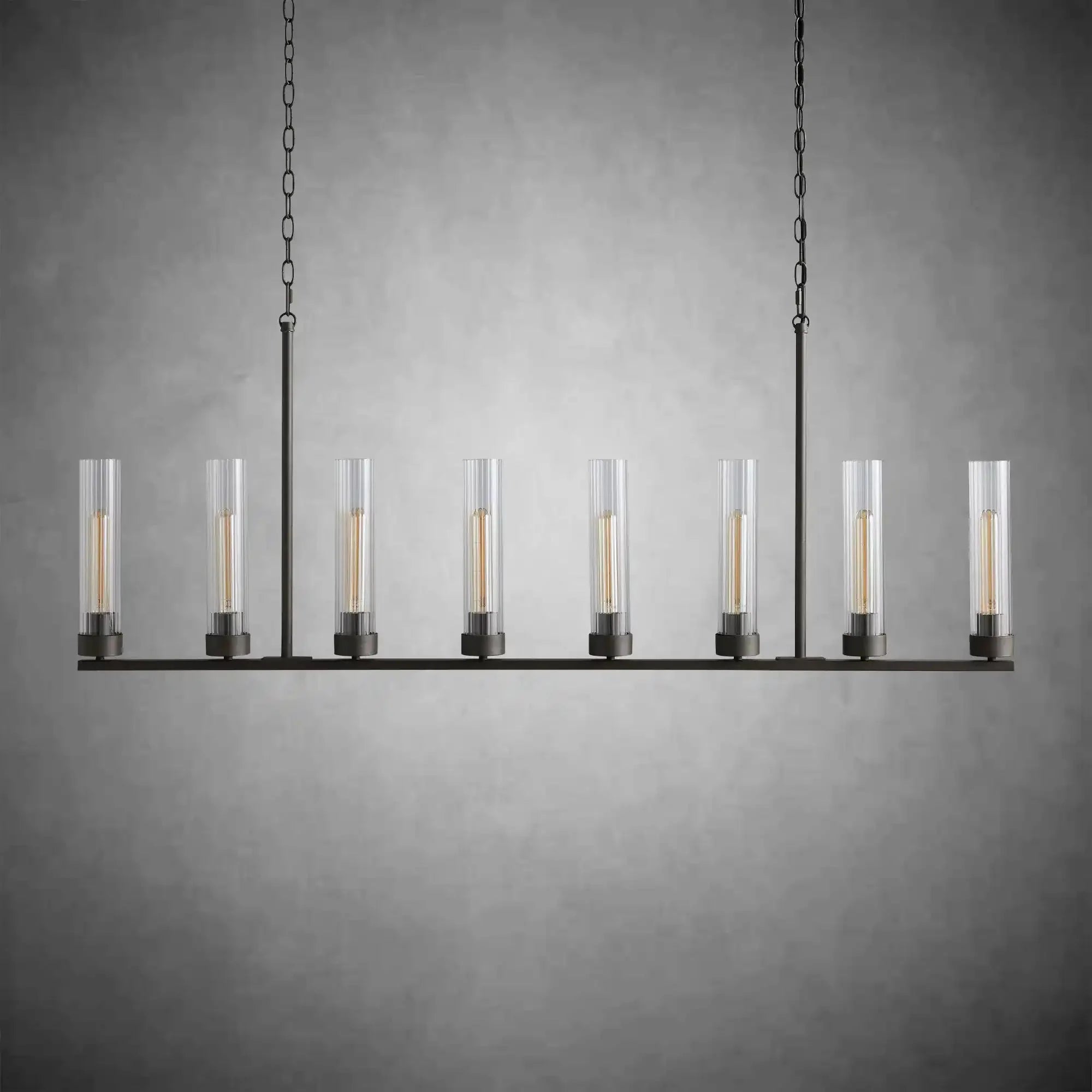 Andreas Glass Linear Chandelier Lighting - cyranlamps