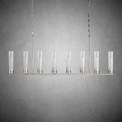 Andreas Glass Linear Chandelier Lighting - cyranlamps