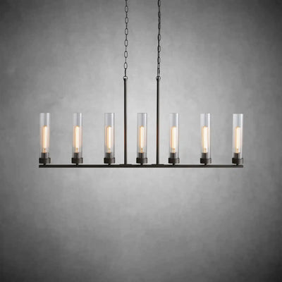 Andreas Glass Linear Chandelier Lighting - cyranlamps
