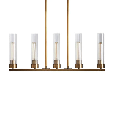Andreas Glass Linear Chandelier Lighting - cyranlamps