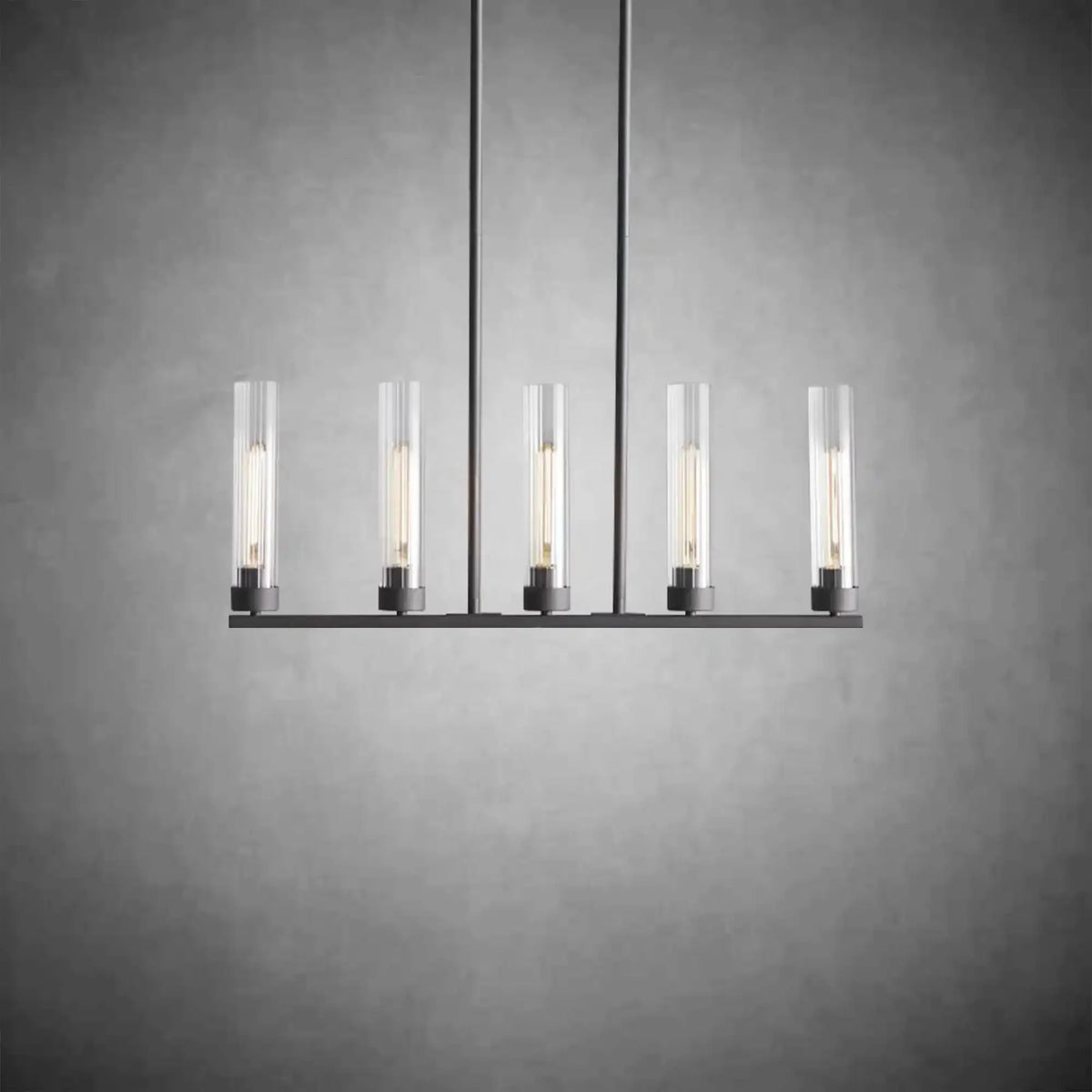 Andreas Glass Linear Chandelier Lighting - cyranlamps