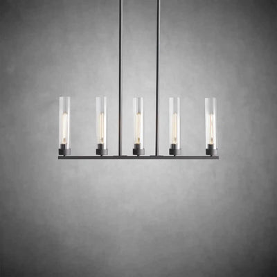 Andreas Glass Linear Chandelier Lighting - cyranlamps