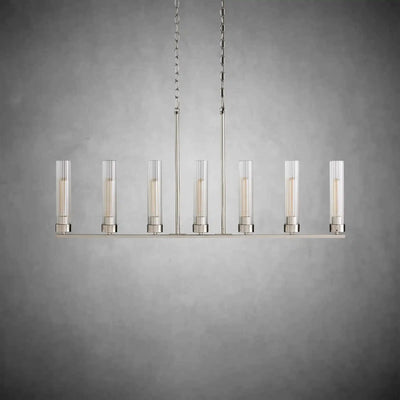 Andreas Glass Linear Chandelier Lighting - cyranlamps
