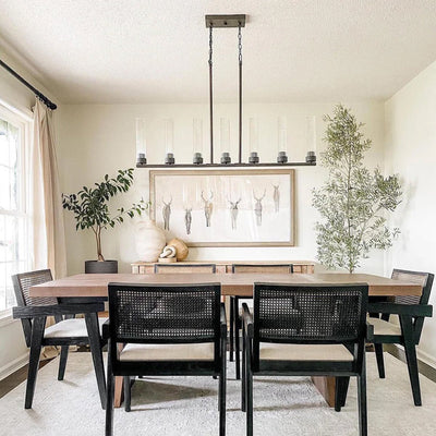 Andreas Glass Linear Chandelier Lighting - cyranlamps