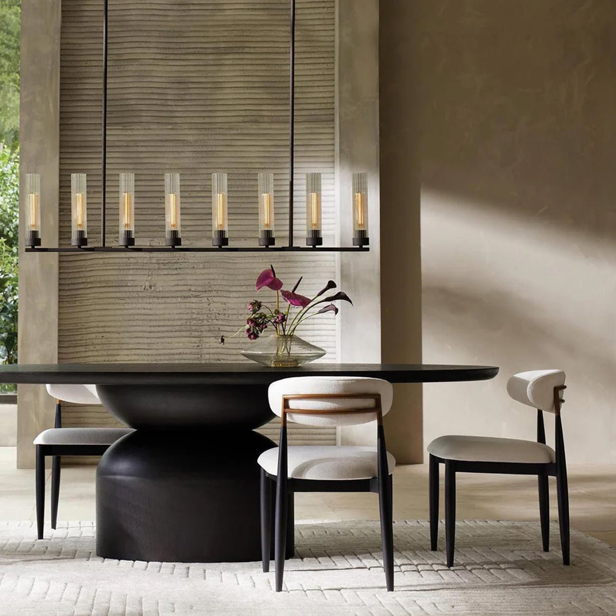 Andreas Glass Linear Chandelier Lighting - cyranlamps