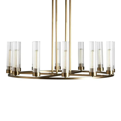 Andreas Round Glass Chandelier 30"W 40"W - cyranlamps