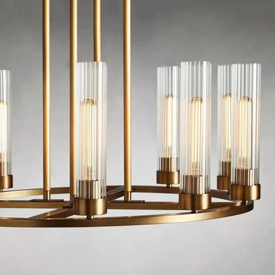 Andreas Round Glass Chandelier 30"W 40"W - cyranlamps