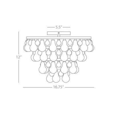 Anqeer Waterdrop Flushmount 17" - Cyran Lamps