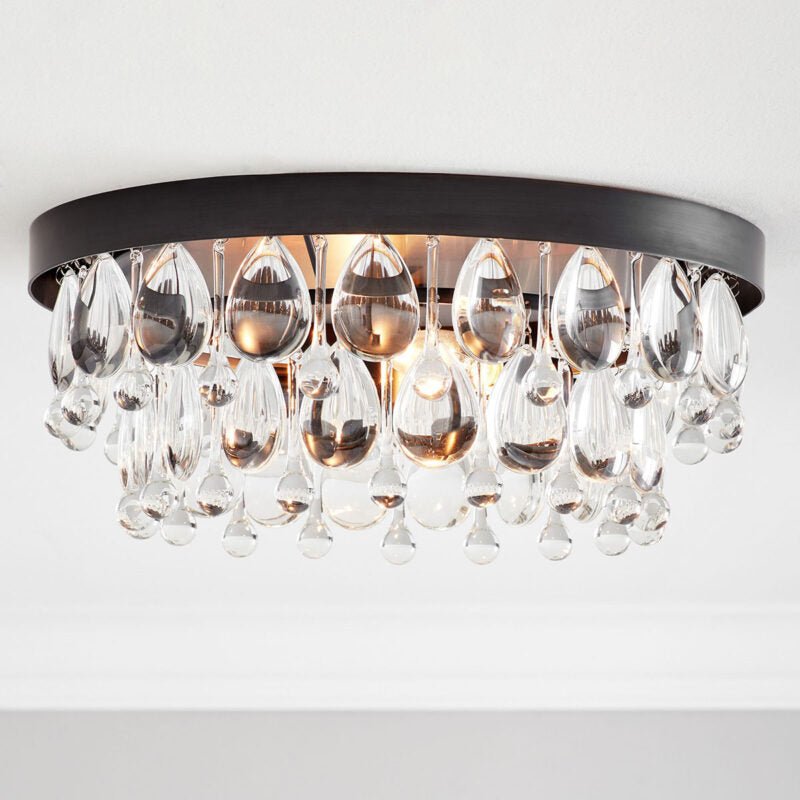 Anqeer Waterdrop Round Flushmount 15" - Cyran Lamps
