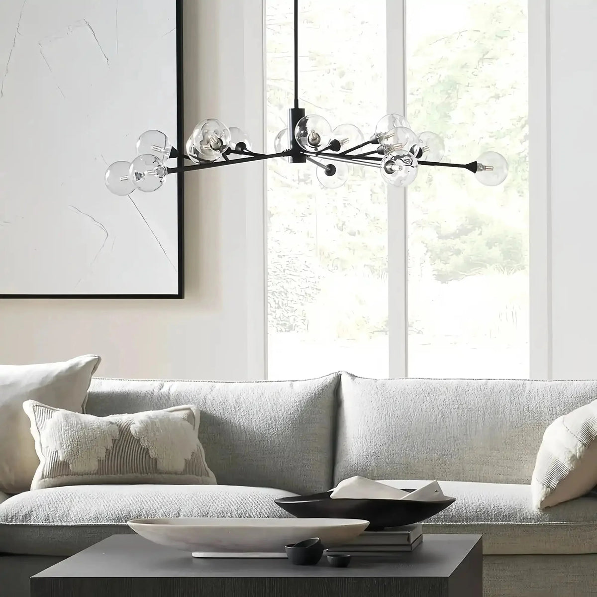 Apollo Round Chandelier 36" 47" 59" - cyranlamps
