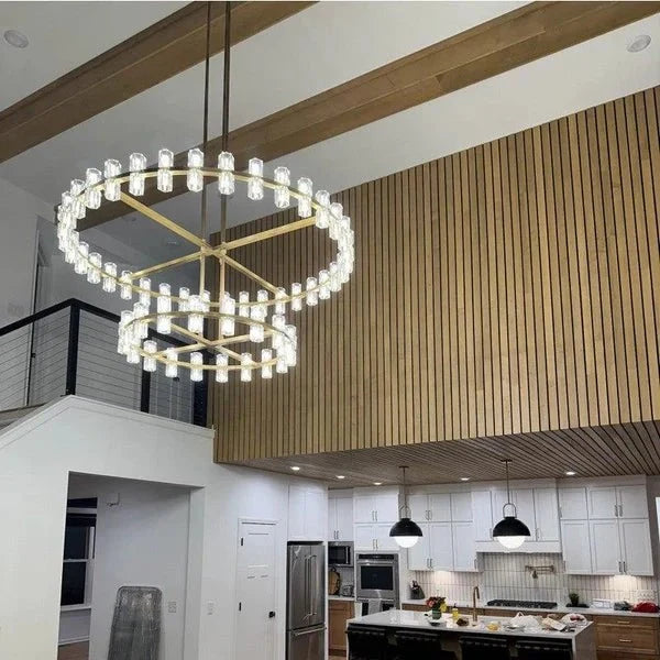 Arcachoe Round Two-tierd Wagon Wheel Chandelier - cyranlighting