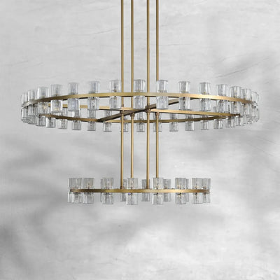 Arcachoe Round Two-tierd Wagon Wheel Chandelier - cyranlighting