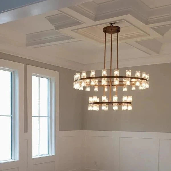Arcachoe Round Two-tierd Wagon Wheel Chandelier - cyranlighting