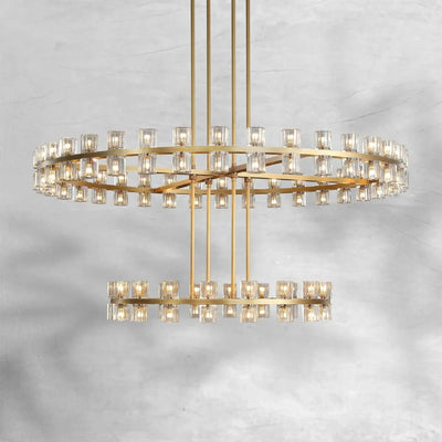 Arcachoe Round Two-tierd Wagon Wheel Chandelier - cyranlighting