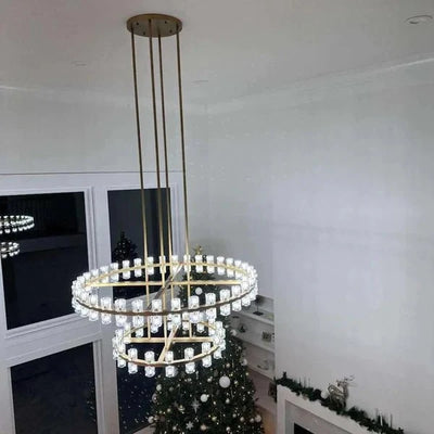 Arcachoe Round Two-tierd Wagon Wheel Chandelier - cyranlighting