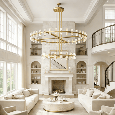 Arcachoe Round Two - tierd Wagon Wheel Chandelier - cyranlighting
