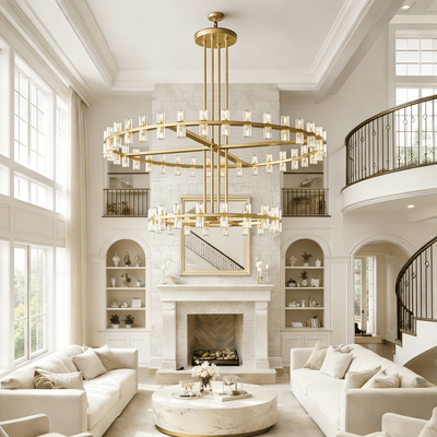 Arcachoe Round Two - tierd Wagon Wheel Chandelier - cyranlighting